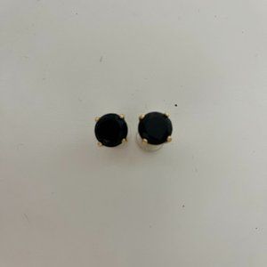 KATE SPADE Black & Gold Large Stud